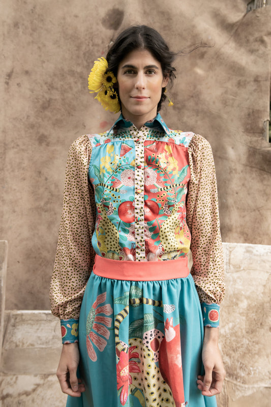 Camisa Estampada Manga Larga