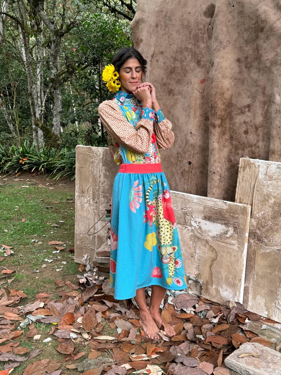 Camisa Estampada Manga Larga