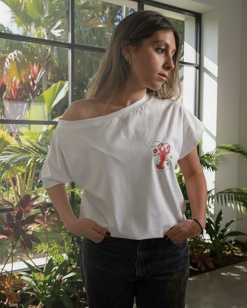 T-shirt Asimetrica Langosta