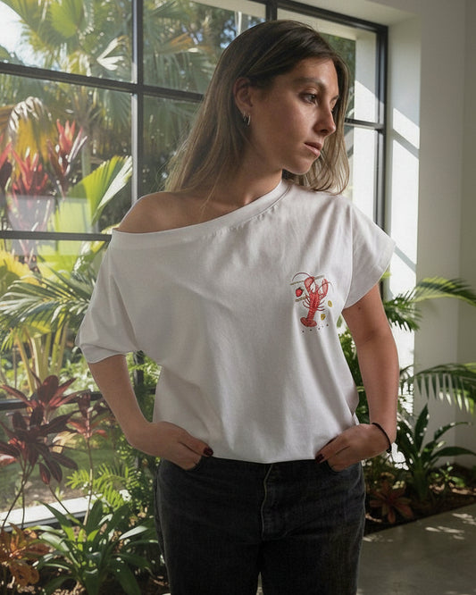 T-shirt Asimetrica Langosta