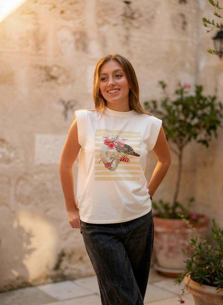 T-shirt Corazón Camuflado