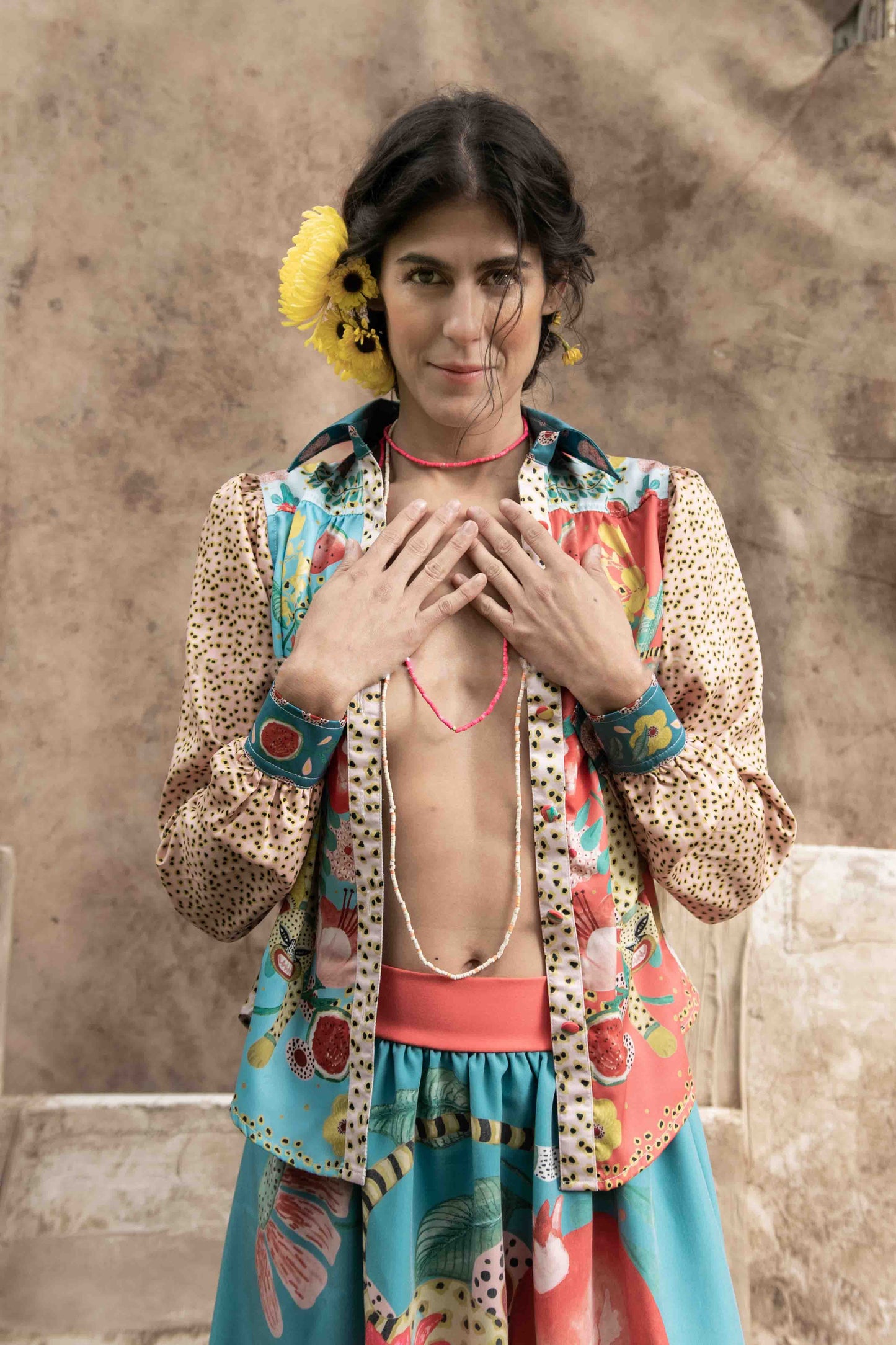 Camisa Estampada Manga Larga